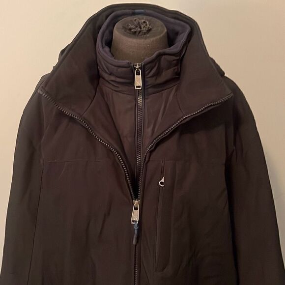 Weatherproof Black Waterproof Hooded Double Layer Parka Jacket Size Large - Picture 9 of 15